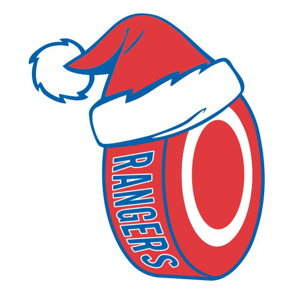 New York Rangers Hockey ball Christmas hat logo iron on paper